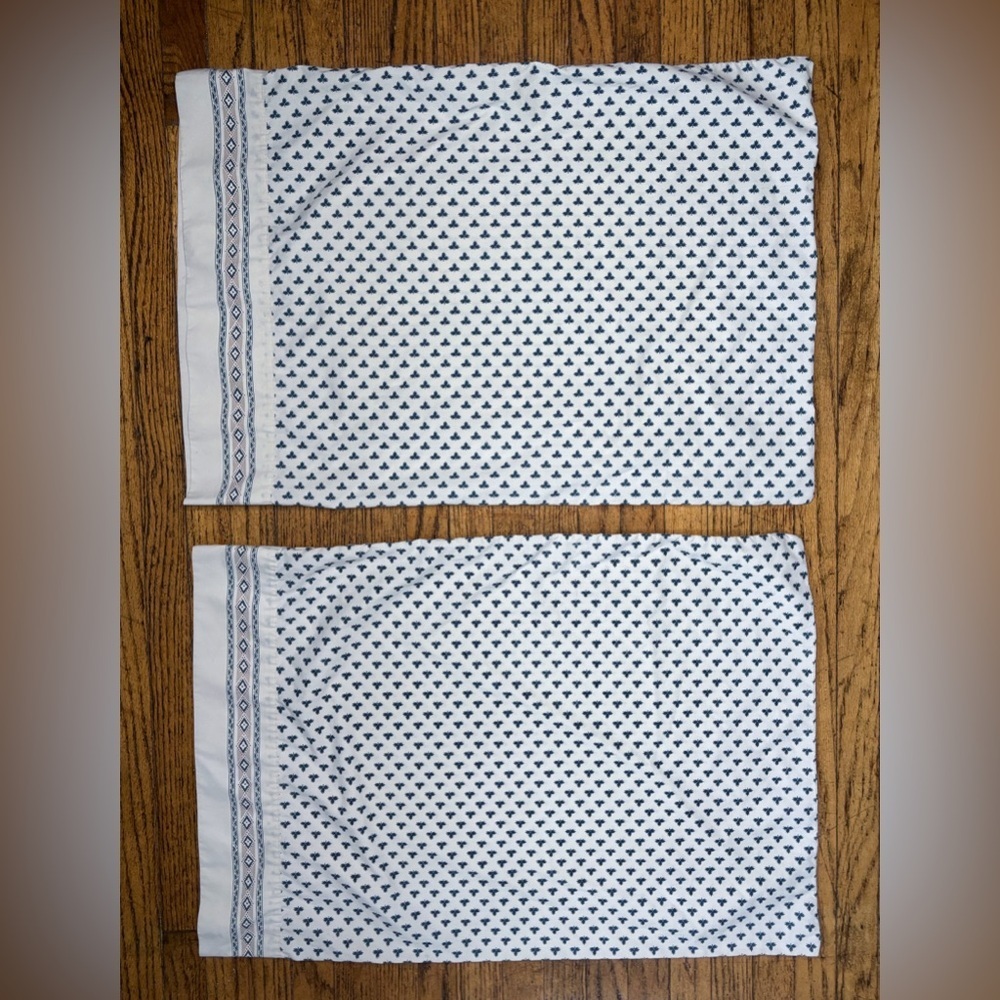 Vintage Dan River Leaf Print Pillowcase Set Cottage Core Fall Cutter Fabric